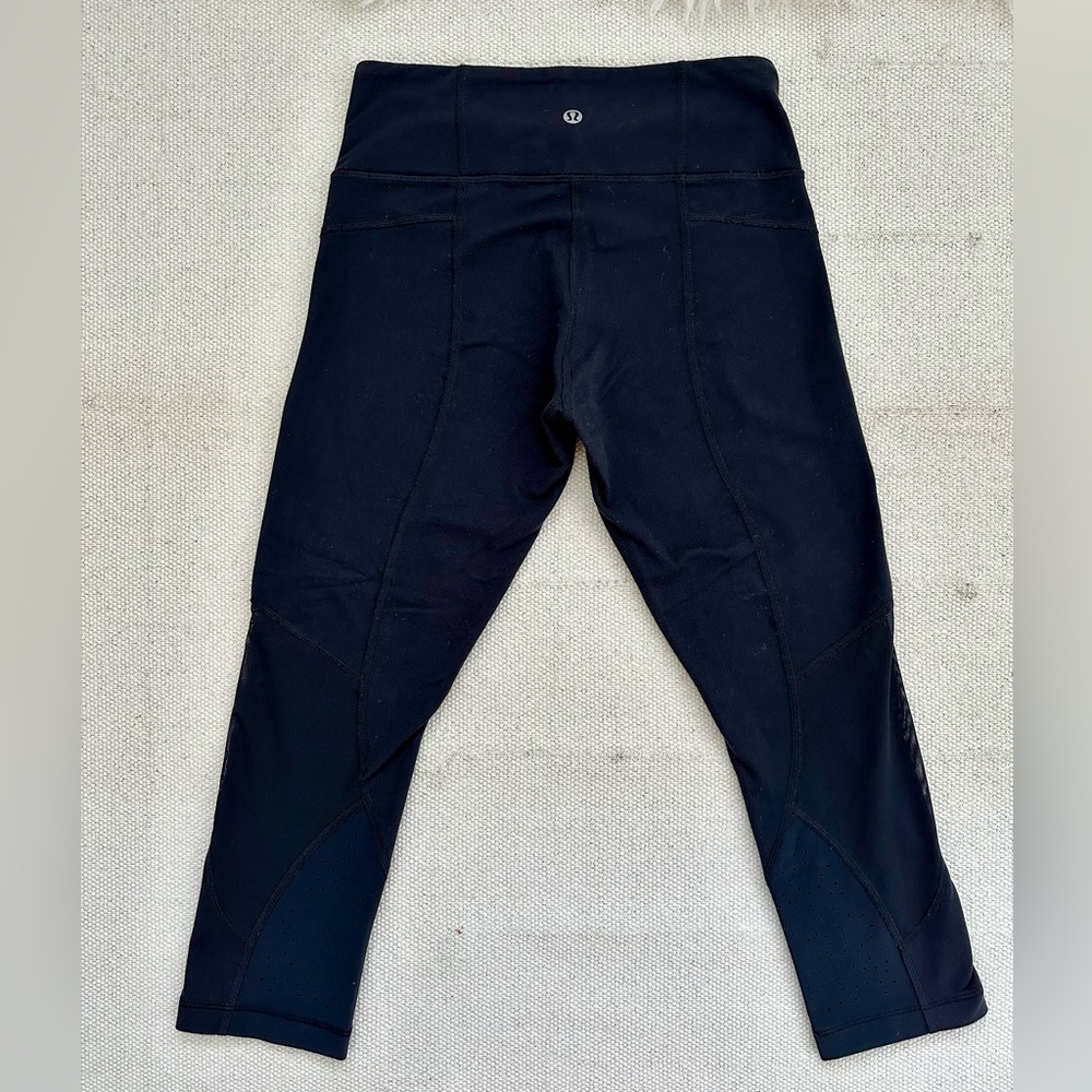 Lululemon Wunder Under Crop Laser Cut Tech Mesh 4 - Picture 11 of 16